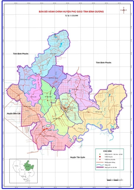 Bản đồ Hành Chính Huyện Phú Giáo